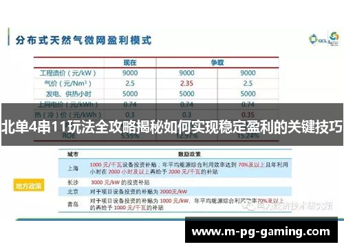 北单4串11玩法全攻略揭秘如何实现稳定盈利的关键技巧